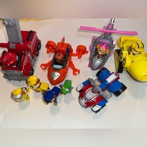Paw Patrol Vehicles Rescue Racers Car  Helicopter , Firetruck Truck, Figures Lot